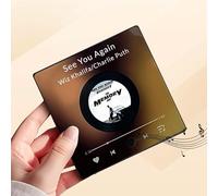 Pahdecor Calamita da frigorifero personalizzabile con foto personalizzata musica magnete da frigorifero Spotify canzone può riprodurre canzoni significativo decorazione per la casa per anniversario,