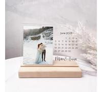 Pahdecor Calendario di nozze personalizzato Decorazione della carta Segno di nozze acrilico personalizzato Data di nozze esclusiva & Immagine Regalo di nozze Regalo di San Valentino Decorazione della