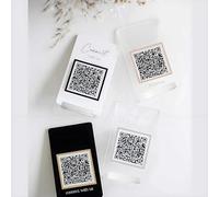 Pahdecor Cartello 3D personalizzato personalizzato Qr Code - 12,7 x 7,6 cm, segnaletica acrilica trasparente satinata, app per contanti, mini supporto per codice QR, pagamento, scansionabile, adatto