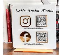 Pahdecor Multi QR Code Affari Instagram Social Media Segno Salone Segno Bellezza Segno Parrucchieri Estetista Segno Scansione per Segno Salone Parrucchieri Estetista