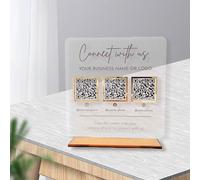 Pahdecor Personalizzato personalizzato Qr Code Sign,Multiple Choice Qr Code Stand,Cash App Qr Code Sign,Qr Code Sign For Business,Scan To Pay Placca Adatto per Saloni di Bellezza, Ristoranti