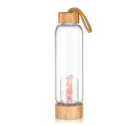 PAHION 600 Ml Di Cristallo Bottiglia Di Acqua Quartz Crystal Point Reiki Healing Elisir Energy Infuse Water Coppa Di Pietra Di Ghiaia Tutti I Cristalli Naturali E La Gemma Chiari Alte Lucenti