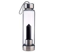 PAHION Bottiglia D'Acqua In Quarzo Naturale Con Gemma Di Cristallo Point Reiki Elisir Di Bacchetta Di Obelisco Curativo A Punta Di Cristallo Naturale Bottiglia Di Acqua Di Energia