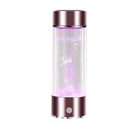 PAHION Bottiglia per Acqua Idrogenata Ionizzatore H2 Generatore Macchina per La Produzione di Acqua Idrogenata Effetto Luci Colorate Filtro Purificatore d'Acqua Alcalina Anti-invecchiamento 450 Ml