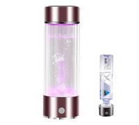 PAHION Portatile Bottiglia d'Acqua All'idrogeno Generatore di Acqua All'idrogeno Ionizzatore Ottieni Un'Alta Concentrazione di 1300-1600 PPB in 3 Minuti Super Antiossidanti ORP 430 Ml