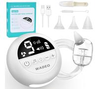 PAHTTO Aspiratore nasale elettrico per neonati con distributore separato e display LCD, potenza di aspirazione regolabile su 9 livelli, illuminazione e musica integrate, per neonati e bambini