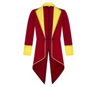 PAIDAXING Costume di Halloween da uomo con coda di merluzzo medievale vintage - Cappotto punk gotico medio lungo per gioco di ruolo rinascimentale CosplayCourt - Stile letterario retrò - Giacca
