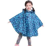 PAIDAXING Poncho antipioggia per bambini 3-9 anni leggero ripiegabile impermeabile con cappuccio ragazze ragazzi riutilizzabile Button Down Rainwear giacca mantella