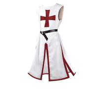 PAIDAXING Tunica medievale da uomo con corsetto diviso, giacca con design incrociato, per Halloween, cavaliere templare, cosplay, gotico rinascimentale, gioco di ruolo, costume vintage medievale, A#1