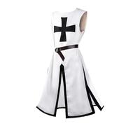 PAIDAXING Tunica medievale da uomo con corsetto diviso, giacca con design incrociato, per Halloween, cavaliere templare, cosplay, gotico rinascimentale, gioco di ruolo, costume vintage medievale, A#1