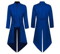PAIDAXING Uniforme medievale rinascimentale da uomo cappotto punk gotico frac vintage letterario retrò costume Halloween cosplay gioco di ruolo vestito partito costume medievale Royal Attire giacca