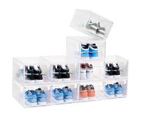 PAIDE P La Box des Sneakers Pack 10uds. Porta Scarpe Trasparenti per Scarpe da Ginnastica. Scatole Porta Scarpe per la Conservazione. Scatole Scarpe. Espositore di Sneakers. (10uds NewLines)