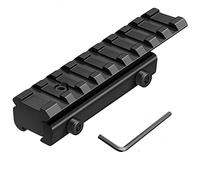 Paike Dovetail to Picatinny Rail Adapter 11mm to 20mm Rail Adapter Low Profile Scope Riser Rail Adaptor Base Mount 3/8" to 7/8" Converter Adapter