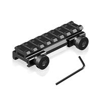 Paike Supporti per Riser Picatinny, Supporto per Riser per Guida Picatinny a Basso Profilo da 1/2 Pollice a 8 Slot con Design Trasparente per mirini ottici Punti Rossi (1 Confezione)