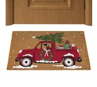 Paillasson De Noël En Coco -Paillasson De Noël - Tapis Antidérapant À Motif De Voiture - Tapis De De Noëll, Paillassonn D'hiver Antidérapant Et Lavable Pour Intérieur Et Extérieur