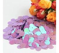 Paillettes 10mm 15mm 20mm 25mm Grandi paillettes piatte con bordo rotondo e foro per decorazioni fai da te per bambini, danza, Lentejuela 20g-ABviola-15mm20g