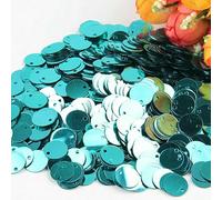Paillettes 10mm 15mm 20mm 25mm Grandi paillettes piatte con bordo rotondo e foro per decorazioni fai da te per bambini, danza, 20g-ltblue-20mm20g
