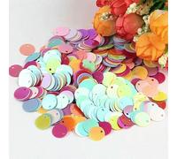 Paillettes 10mm 15mm 20mm 25mm Grandi paillettes piatte con bordo rotondo e foro per decorazioni fai da te per bambini, danza, 20 g - AB MIX - 10 mm 20 g