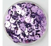 Paillettes 3/4/5/6/8/10 mm/Paillettes rotonde concave in PVC per cucito, matrimoni, artigianato, accessori 10 g/20 g - Viola chiaro - 5 mm 50 g