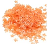 Paillettes a forma di fiore a forma di cinque dita, diametro 10 mm, paillettes scintillanti sciolte, peso 10 grammi for decorazione(Matte orange)
