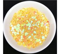 Paillettes con paillettes a forma di punto piatto da 4000 pezzi multi formato 1-4mm per unghie artistiche manicure/decorazione di nozze coriandoli Colori misti-AB Giallo