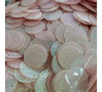 paillettes di plastica, artigianato fai da te, Paillettes di plastica con foro laterale, multicolore, 2 cm, 10 g(Glittle pink)