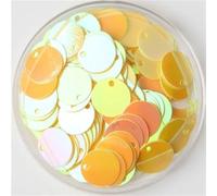 paillettes di plastica, artigianato fai da te, Paillettes piatte rotonde in plastica multicolore da 10-30 mm for cucito, artigianato for matrimoni, fai da te(AByellow,20mm 10g 90pcs)