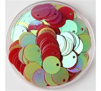 paillettes di plastica, artigianato fai da te, Paillettes piatte rotonde in plastica multicolore da 10-30 mm for cucito, artigianato for matrimoni, fai da te(ABred,10mm 10g 240pcs)