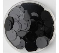 paillettes di plastica, artigianato fai da te, Paillettes piatte rotonde in plastica multicolore da 10-30 mm for cucito, artigianato for matrimoni, fai da te(Black,10mm 10g 240pcs)