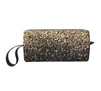 Paillettes dorate scintillanti, Borsa per il trucco Borsa per cosmetici Borsa da toilette da viaggio portatile Borsa per trucco Organizer
