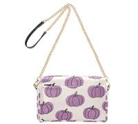 Paillettes finte zucca lavanda autunno moda piccola borsa a tracolla per le donne in pelle vegana borse a tracolla da donna borse a tracolla con zip