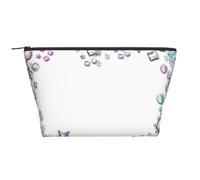 Paillettes glitterate a forma di cuore scintillanti e carine, Borsa da toilette Borsa per trucco Borsa per cosmetici Borsa da toilette da viaggio portatile