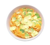 Paillettes In Plastica 18 * 20mm a forma di conchiglia in PVC con paillettes sfuse fai da te for abbigliamento, forniture for cucire, calzature, decorazioni for feste(Yellow,10g)