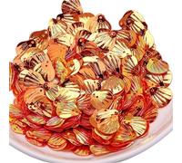 Paillettes In Plastica 18 * 20mm a forma di conchiglia in PVC con paillettes sfuse fai da te for abbigliamento, forniture for cucire, calzature, decorazioni for feste(Golden,10g)