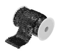 Paillettes nere da 5,5 iarde da 3" con 3 file di paillettes piatte a strisce