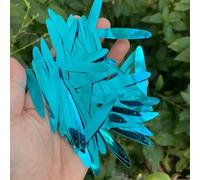 Paillettes ovali rettangolari colorate a forma di spada da 8,5 * 54,0 mm per cucire, decorazioni per spettacoli di danza, costumi, gioielli fai da te - azzurro - 50 g