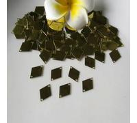 Paillettes Paillettes 16mm Nuovo Rombo Doppio Foro Paillettes Sciolti Paillettes per Carfs Bambini Danza Decorazione Fai da Te 10g/20g/50g-oro-16mm 50g