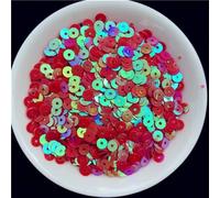 paillettes, Paillettes piatte e rotonde sciolte, for lavori di cucito, decorazioni for abiti da sposa, accessori fai te(AB Red,3mm)