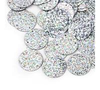 Paillettes per cucire, 4 fori argento s Crafts 50 g piatto grande rotondo indumento borsa accessori fai da te oro nero fiocchi 20/25/35 mm(E 35mm)