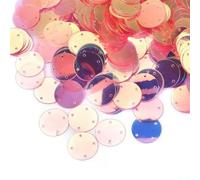 Paillettes per cucito artigianale, 4 fori paillettes argentate dorate per artigianato fiocchi di paillettes rotonde grandi piatti per abbigliamento / borsa fai da te 20 mm / 25 mm / 35 mm (rosa, 25 mm