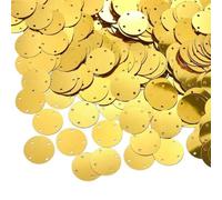 Paillettes per cucito artigianale, 4 fori paillettes argentate dorate per artigianato fiocchi di paillettes rotondi grandi piatti per indumenti / borse fai da te 20 mm / 25 mm / 35 mm oro scuro, 35 mm