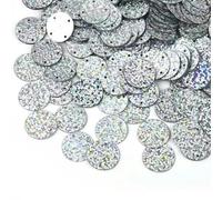 Paillettes per cucito artigianale, 4 fori paillettes argentate dorate per artigianato piatte grandi paillettes rotonde abbigliamento / accessori per borse petali fai da te 20 mm / 25 mm / 35 mm