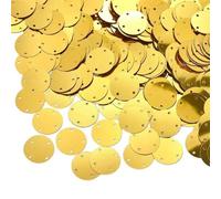 Paillettes per cucito artigianale, 4 fori paillettes argentate dorate per artigianato piatte grandi paillettes rotonde abbigliamento / accessori per borse petali fai da te 20 mm / 25 mm / 35 mm oro