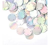 Paillettes per cucito artigianale, 4 fori paillettes argentate dorate per artigianato piatte grandi paillettes rotonde abbigliamento / accessori per borse petali fai da te 20 mm / 25 mm / 35 mm