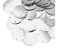 Paillettes per cucito artigianale, 50 g / borsa a 4 fori paillettes argentate per artigianato paillettes rotonde piatte grandi vestiti / accessori per borse petali fai da te 15/20/25/35 mm (argento 35