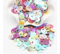 Paillettes per cucito artigianale, grandi paillettes argentate 10 mm 20 mm 30 mm grande foro piatto rotondo sciolto paillettes gioielli fai da te cucito accessori per abiti da sposa artigianali (mix