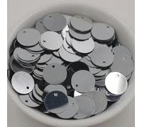 Paillettes per Il Cucito Artigianale, 10g 10mm Paillettes Grandi Piatte Rotonde Foro Sciolto s Fai da Te Danza Decorazione Matrimonio Artigianato Fatto a Mano Lentejuelas Accessori(Silver)