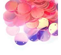 Paillettes per Il Cucito Artigianale, 50g/Sacchetto 4 Fori Paillettes Argento for Artigianato Piatto Grande Rotondo Paillettes Indumento/Accessori for Borse Fai da Te Fiocchi 15/20/25/35mm(Pink 35MM)