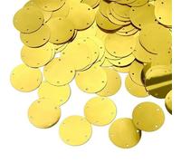 Paillettes per il fai da te e il cucito, 50 g / borsa 4 fori Paillettes argento per artigianato piatto grande e rotondo con paillettes / accessori per borsa fiocchi fai da te 15/20/25/35 mm (oro