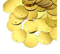 Paillettes per il fai da te e il cucito, 50 g / borsa 4 fori Paillettes argento per artigianato piatto grande e rotondo con paillettes / accessori per borsa fiocchi fai da te 15/20/25/35 mm (oro